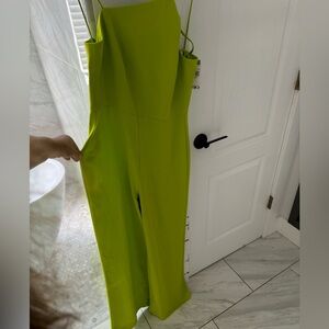 Mango lime green jumpsuit